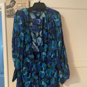 Long sleeve floral print dress